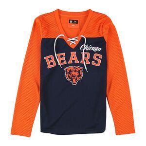 G-III Sports Womens Chicago Bears Lace-Up Graphic T-Shirt, NWT